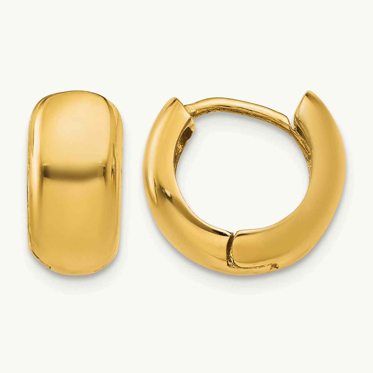 Hinged Hoop Earrings, 14K