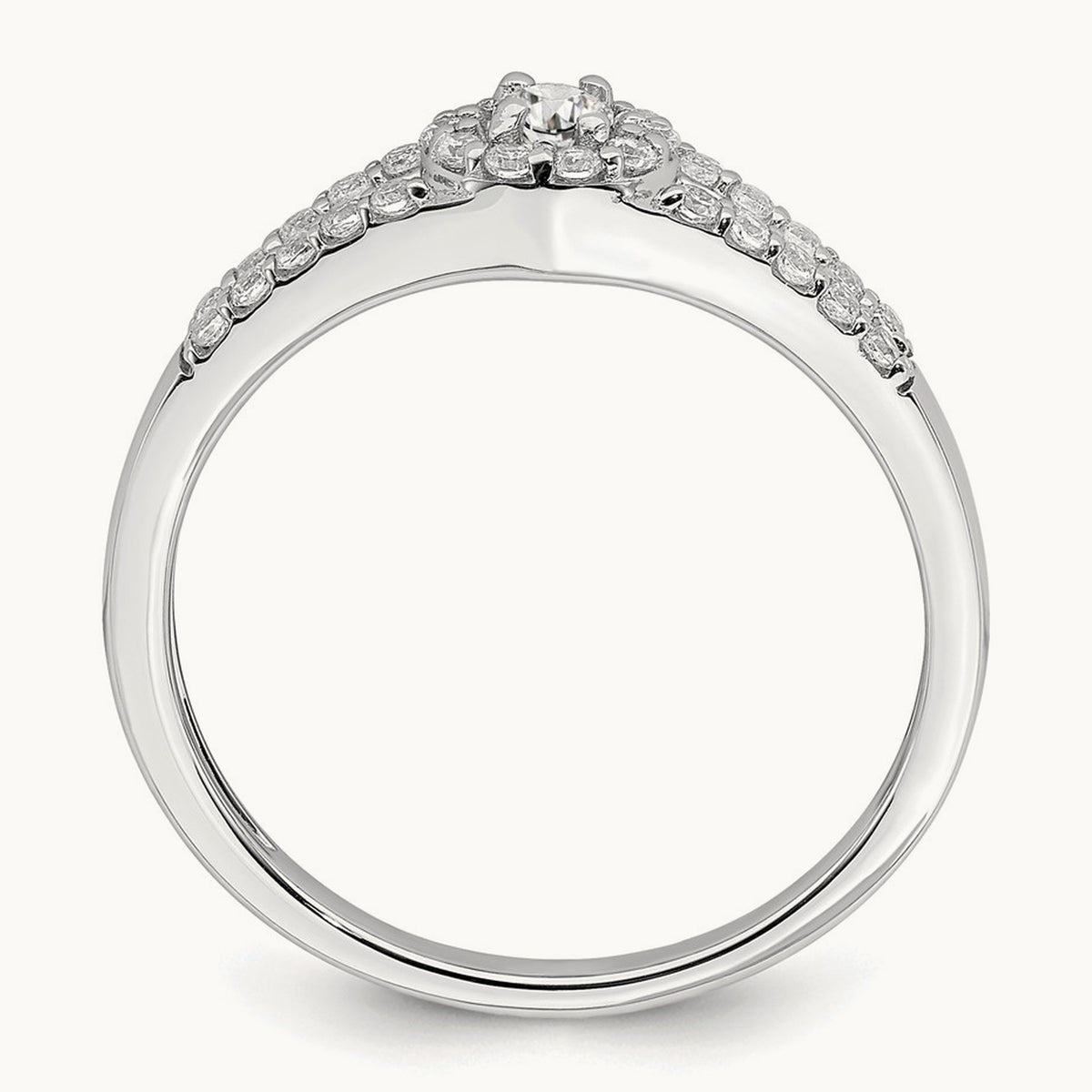 Round Halo Engagement Ring — Standard, 7