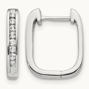 Diamond Complete Hinged Hoop Earrings — photo set