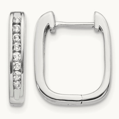 Diamond Complete Hinged Hoop Earrings — photo set