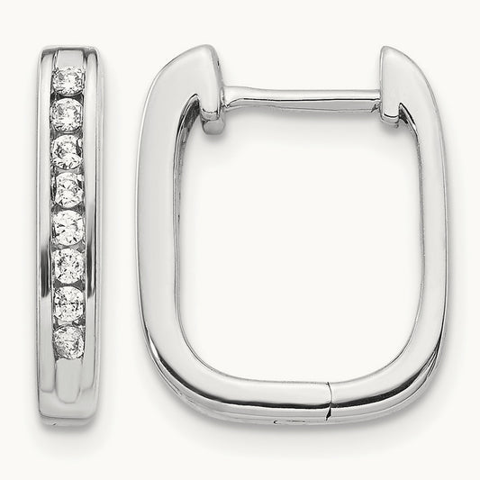 Diamond Complete Hinged Hoop Earrings — photo set