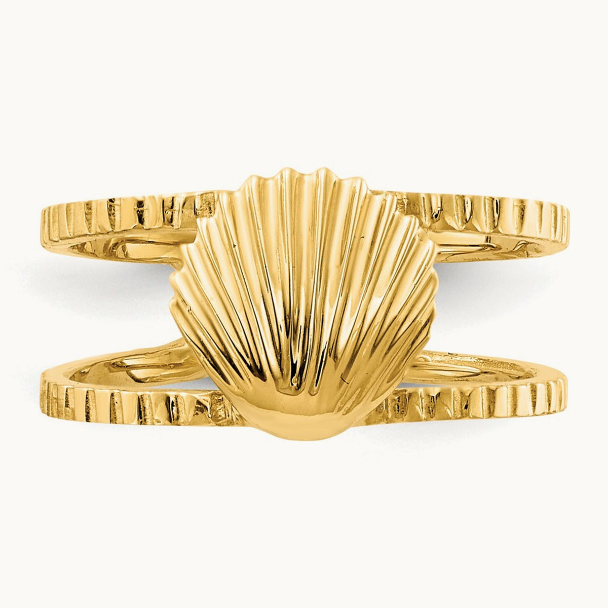 Sea Shell Toe Ring, 14K