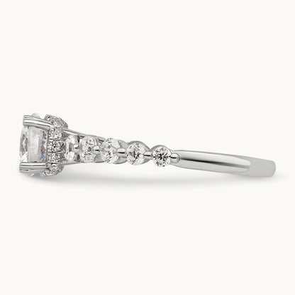 Round Semi-Mount Solitaire Engagement Ring, 0.75 ct tw Lab-Grown Diamond