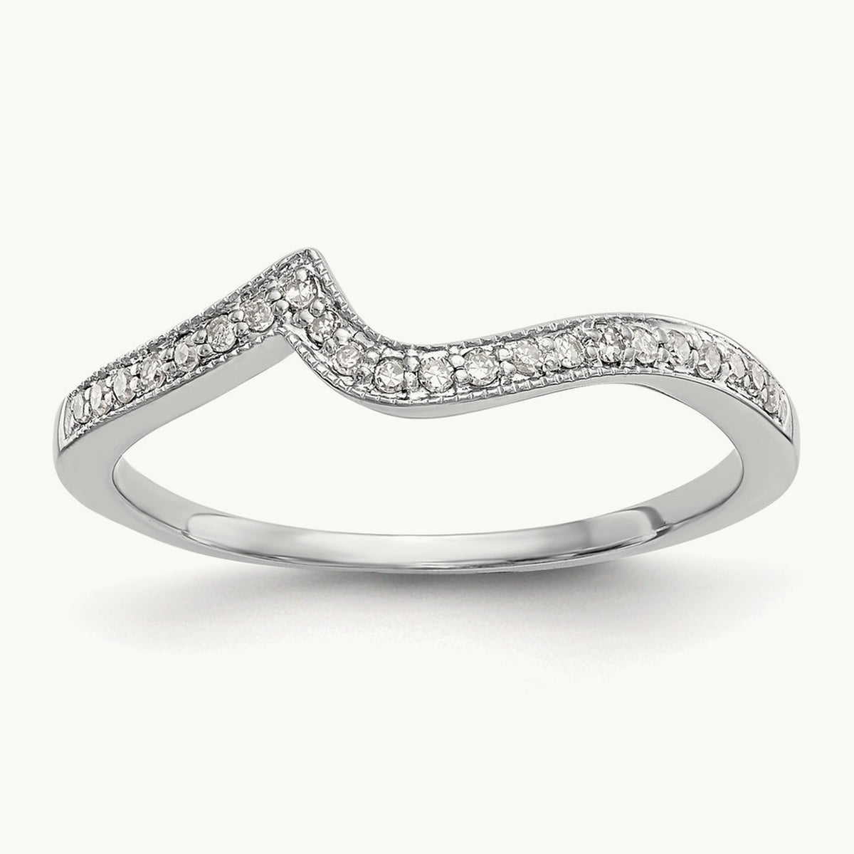 Diamond Wedding Band, 14K White Gold