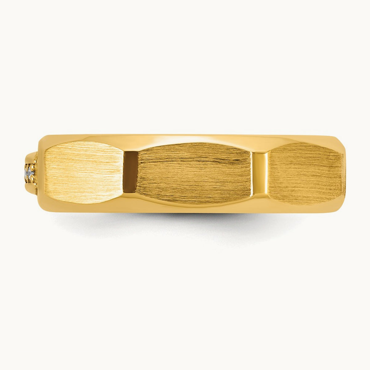 Setting: IB Goodman Men's Satin Diamond Ring Mounting, 14K Gold — 14K Yellow Gold