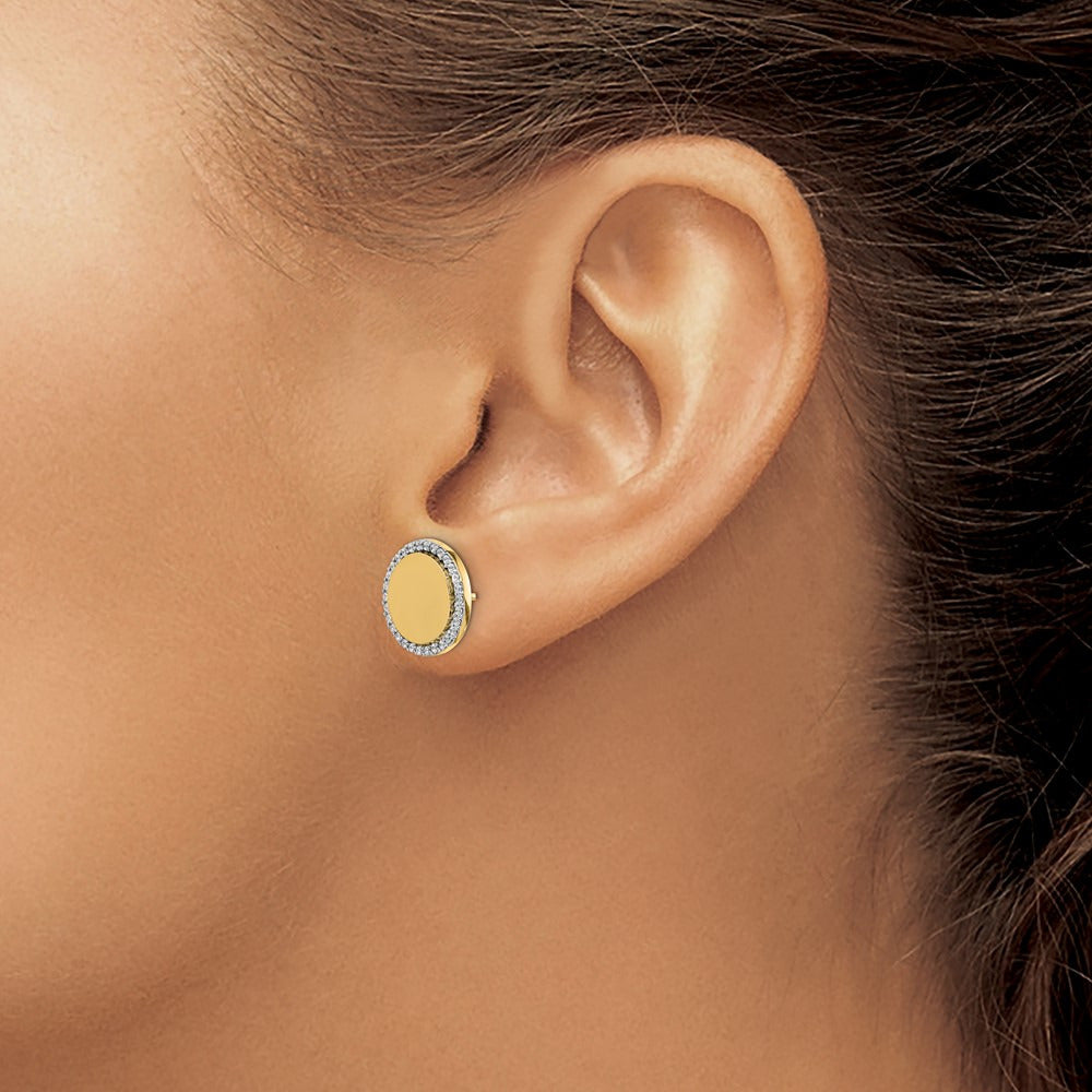 Diamond Fancy Circle Earrings — photo set