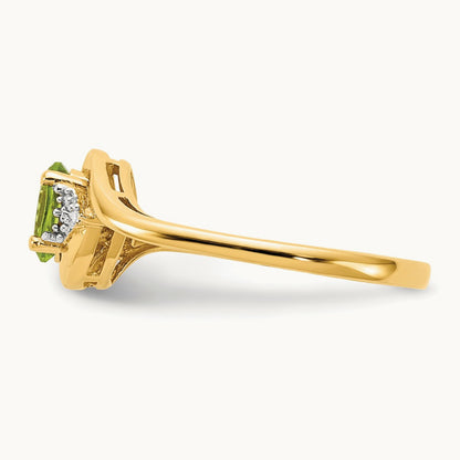 Peridot and Diamond Ring, 14K