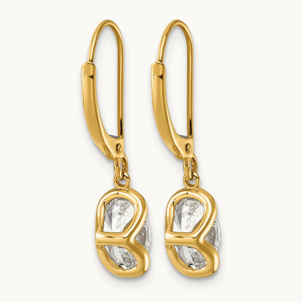 Oval Leverback Earrings, 2.00 ct tw Lab-Grown Diamond