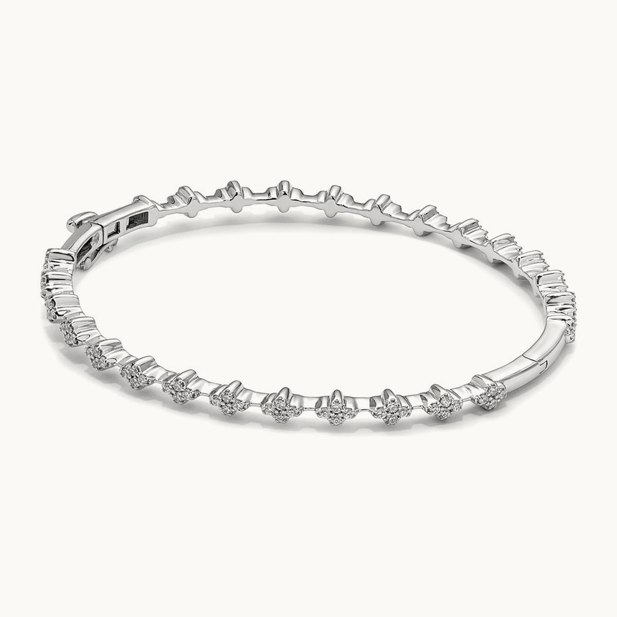 Hinged Bangle Bracelet, 1.00 ct tw Lab-Grown Diamond