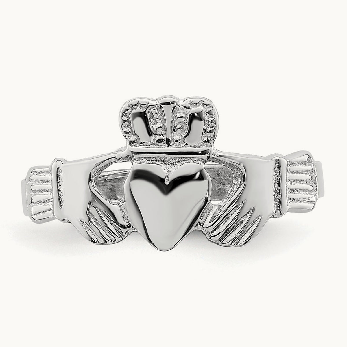 Claddagh Ring, 14K White Gold