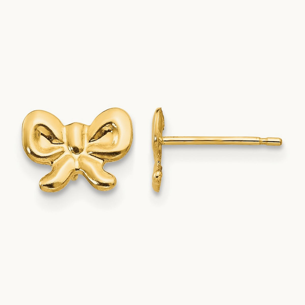 Bow Post Earrings — 8mm