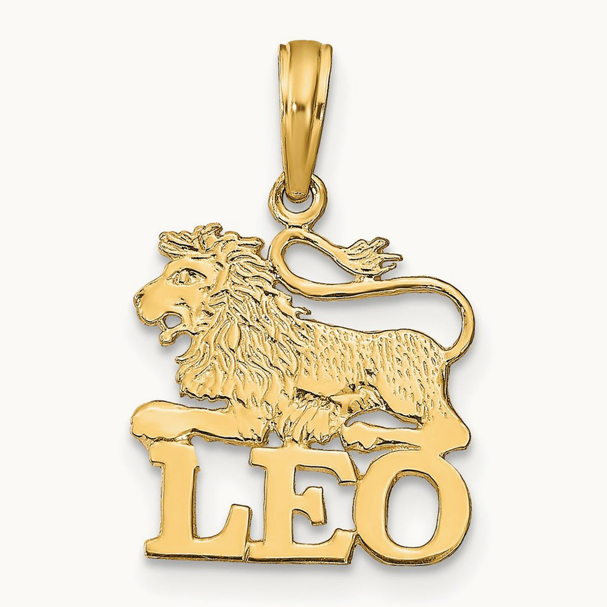 LEO Zodiac Charm — 14K Yellow Gold