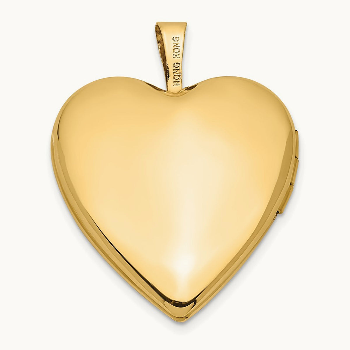 Enamel Rose Heart Locket, 20mm, 14K