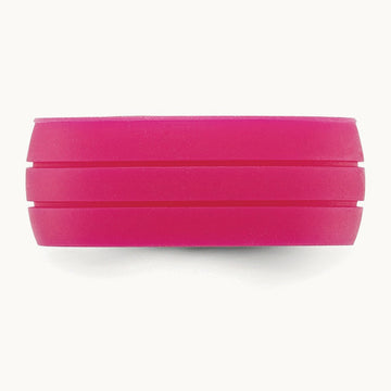 Silicone Fuchsia 8.50mm Grooved Band