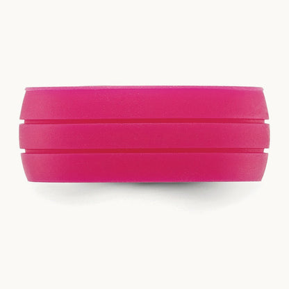 Silicone Fuchsia 8.50mm Grooved Band