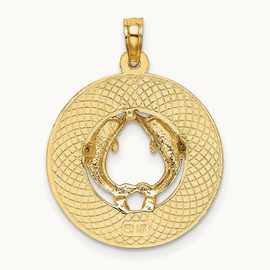 OCEAN CITY, NJ w/ Dolphin Charm, 14K