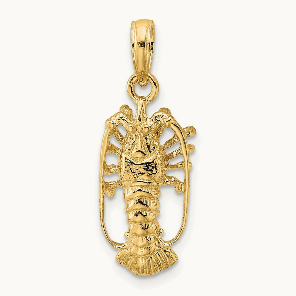 Florida Lobster with Out Claws Charm, 14K