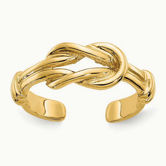 Love Knot Toe Ring, 14K