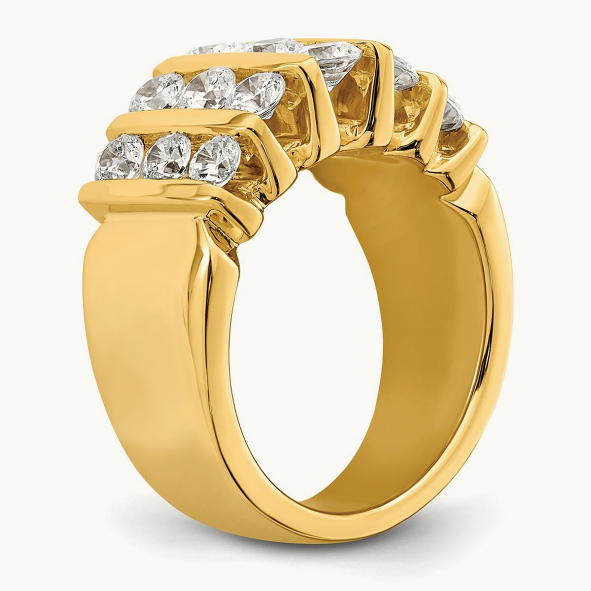 Fashion Band, 1.00-3.00 ct tw Lab-Grown Diamond — 2 ct, 14K Yellow Gold
