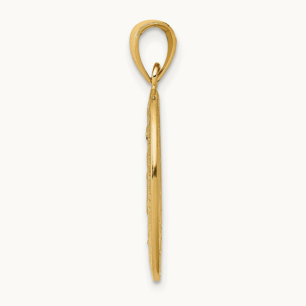 Miraculous Medal Pendant — 14K Yellow Gold, 29mm