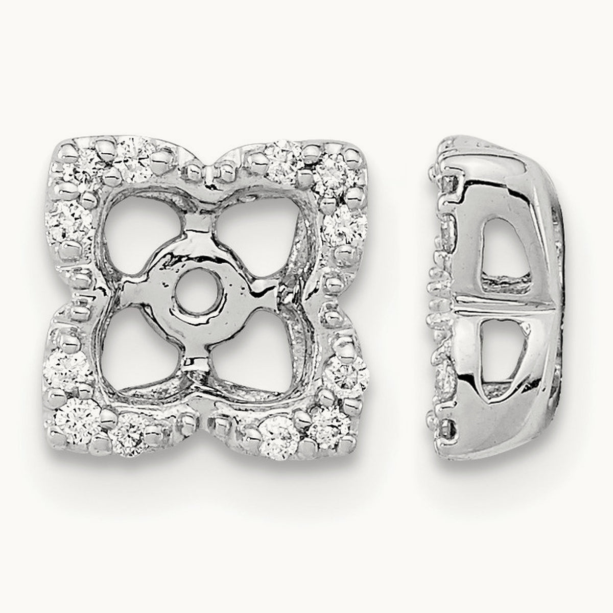 Diamond Earring Jackets, 14K White Gold