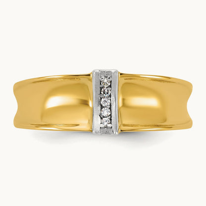14ktt IB Goodman Mens Polished 5-Stone Diamond Ring Mounting