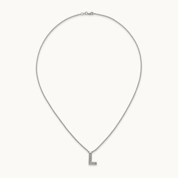 Initial L Necklace, 0.10 ct tw Lab-Grown Diamond