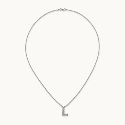 Initial L Necklace, 0.10 ct tw Lab-Grown Diamond