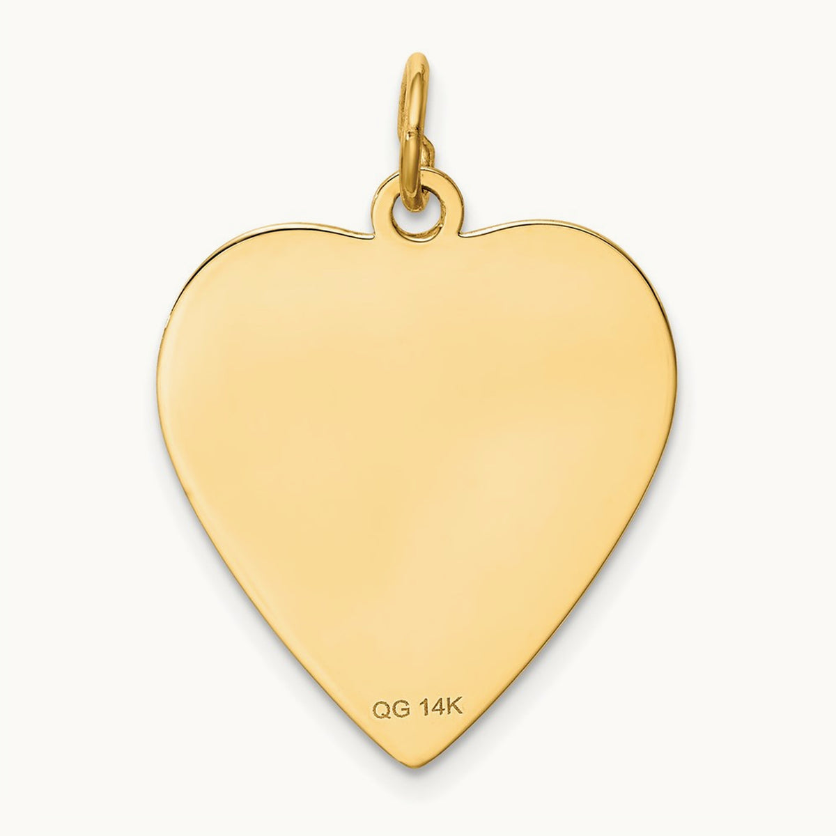 Etched .018 Gauge Engravable Heart Disc Charm — 27mm