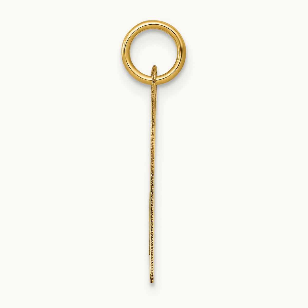 Large Script Initial Charm — 14K Yellow Gold, K