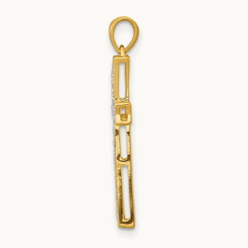 1/5ct. Diamond Cross Pendant — 14K Yellow Gold