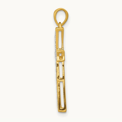 1/5ct. Diamond Cross Pendant — 14K Yellow Gold