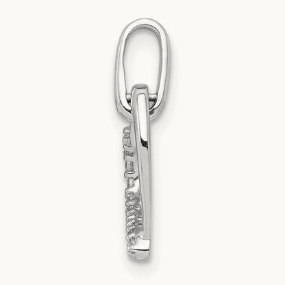 1/15ct. Diamond Heart Pendant, 14K White Gold