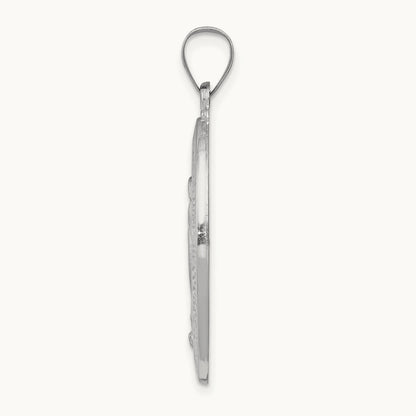 Polished/Satin Miraculous Medal Hollow Pendant — 34.5mm