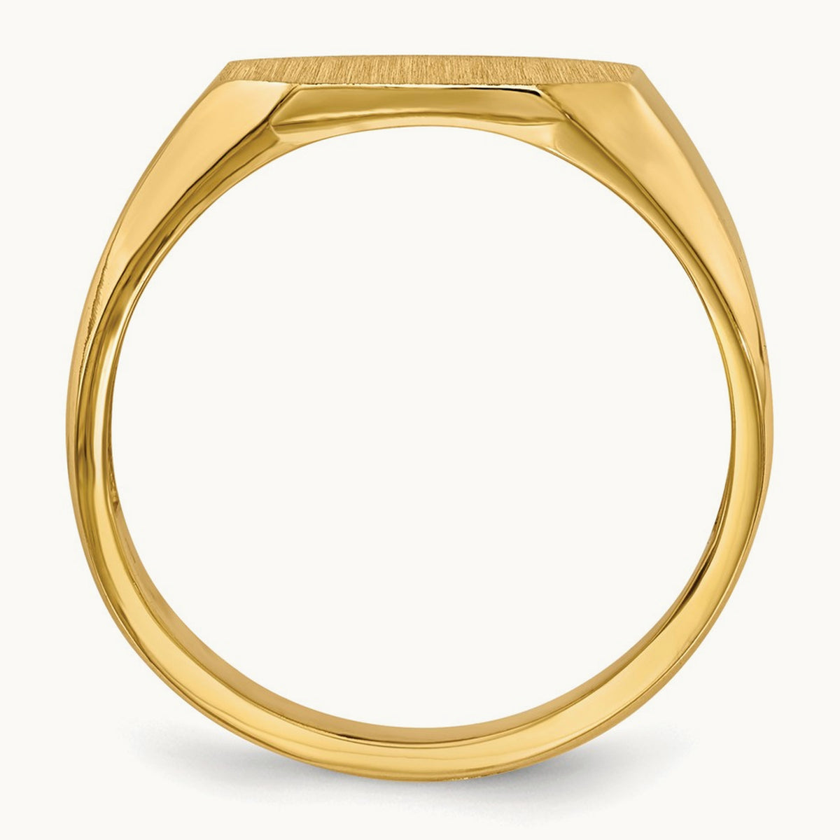 12.5x11. Open Back Signet Ring, 0mm, 14K