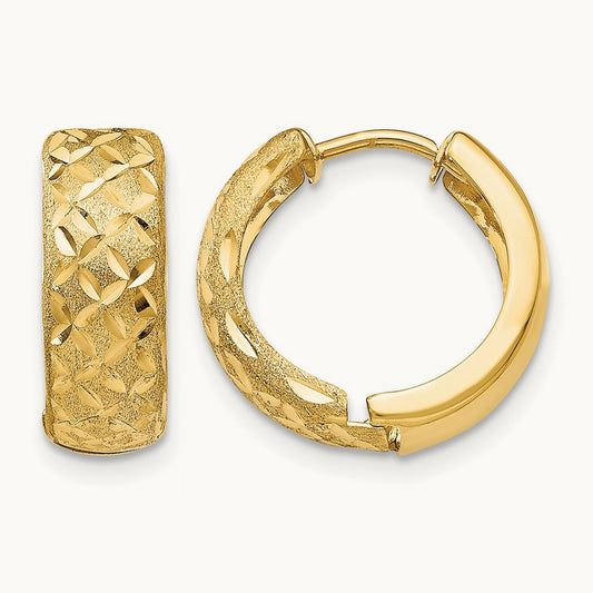 Hinged Hoop Earrings, 5mm, 14K