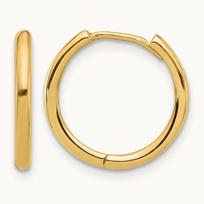 Polished Hinged Hoop Earrings, 14K