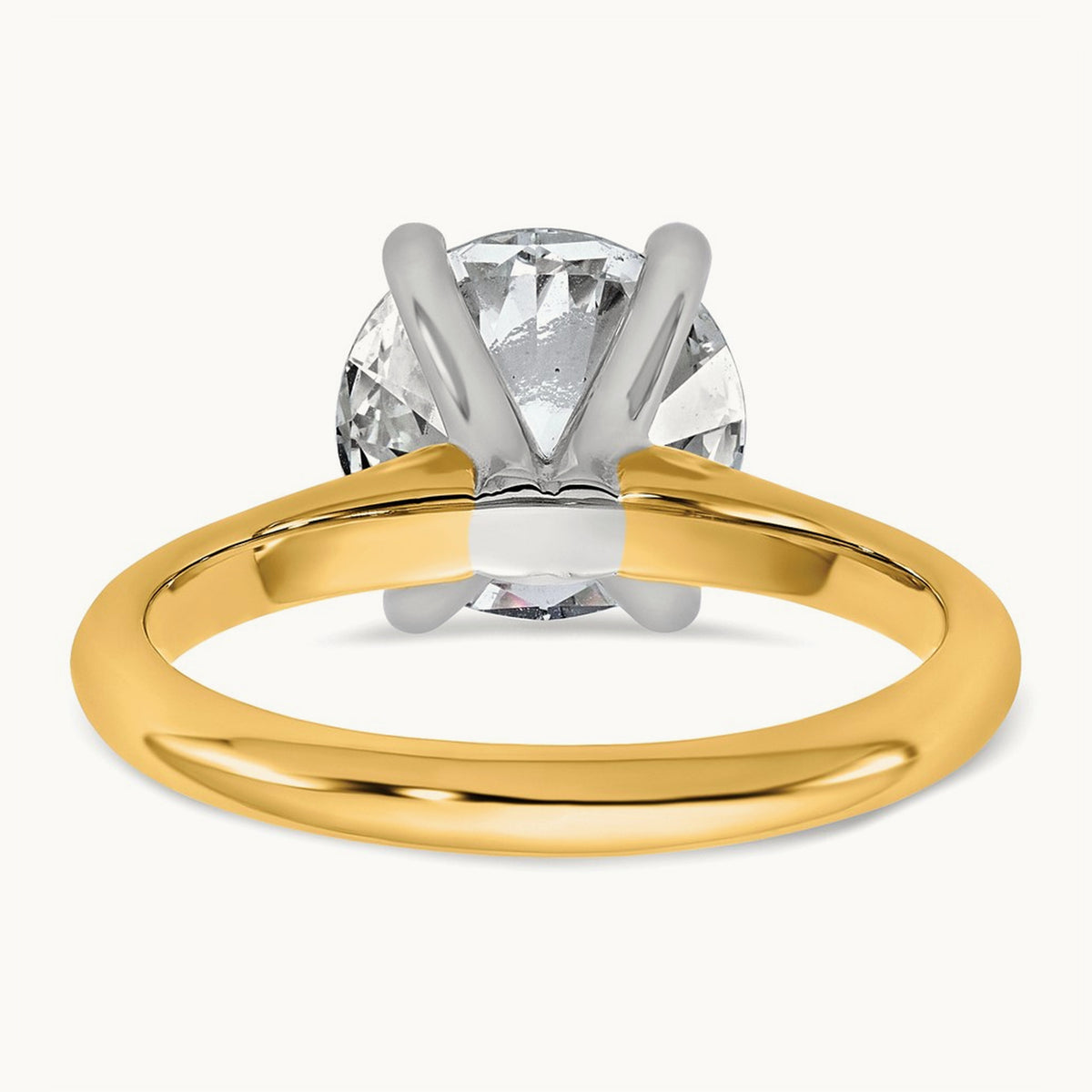 Round 8X Ring, 3.00 ct tw Lab-Grown Diamond — 14K Two-Tone