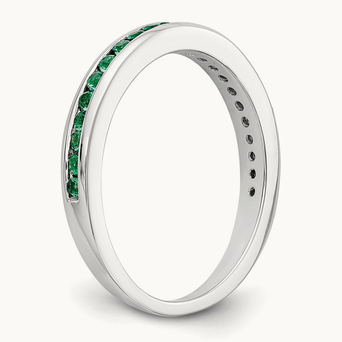 Emerald Band — 14K White Gold