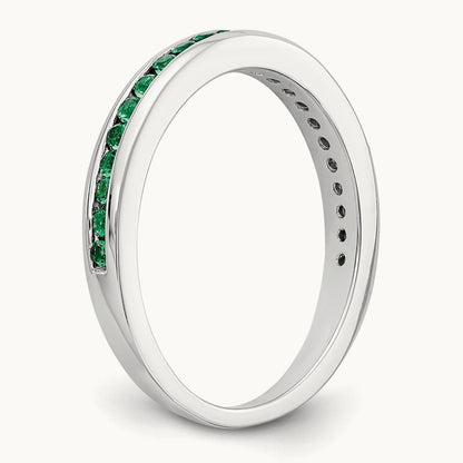 Emerald Band — 14K White Gold