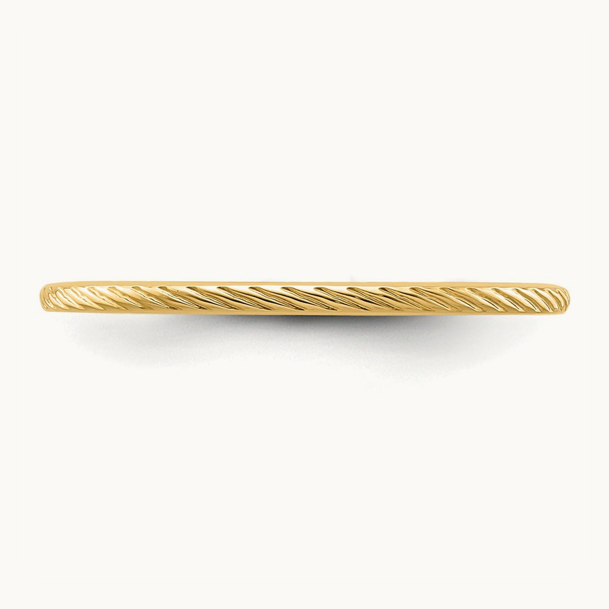 Twisted Wire Pattern Stackable Band — 14K Yellow Gold