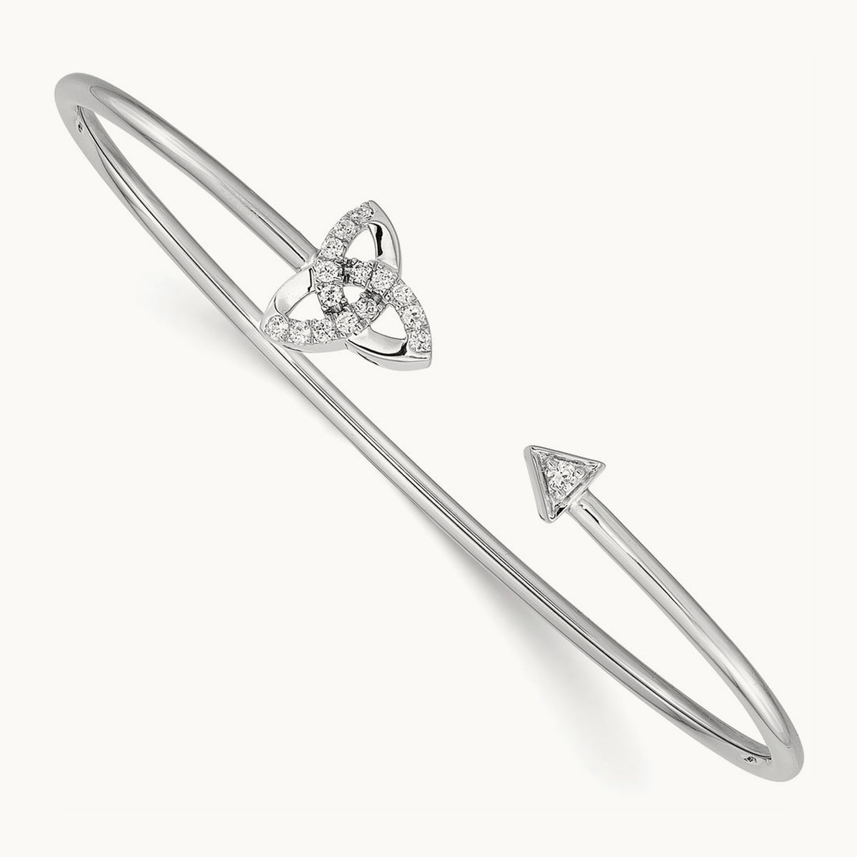 Celtic Knot Cuff Bangle, 0.20 ct tw Lab-Grown Diamond