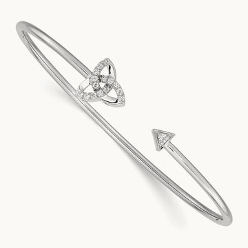 Celtic Knot Cuff Bangle, 0.20 ct tw Lab-Grown Diamond