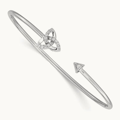 Celtic Knot Cuff Bangle, 0.20 ct tw Lab-Grown Diamond