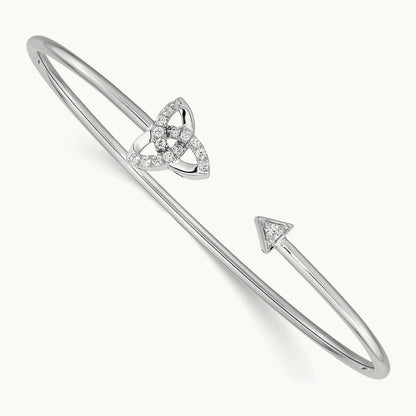 Celtic Knot Cuff Bangle, 0.20 ct tw Lab-Grown Diamond