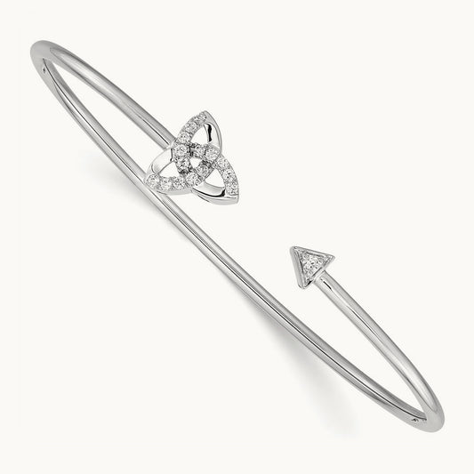 Celtic Knot Cuff Bangle, 0.20 ct tw Lab-Grown Diamond