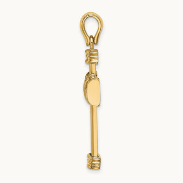 Polished Cross Charm, 14K