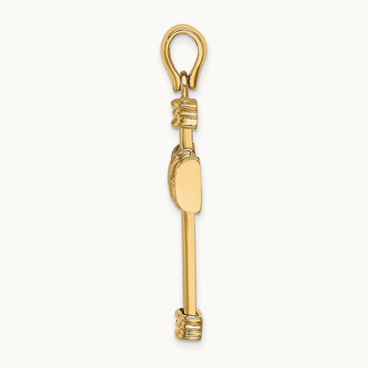 Polished Cross Charm, 14K