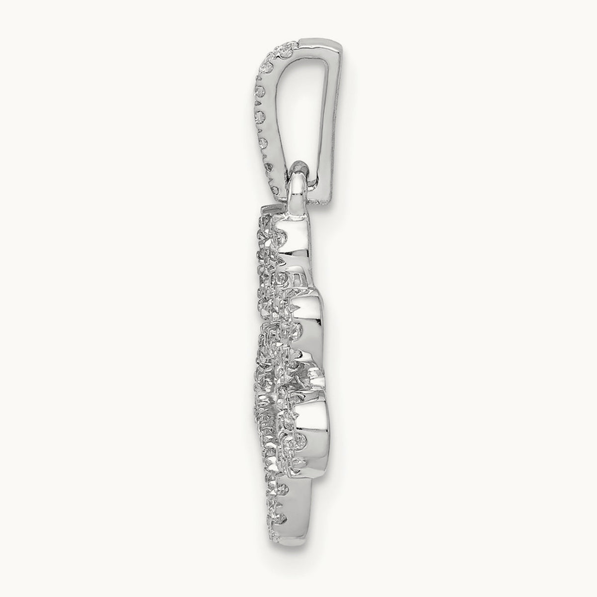 Paw Print Pendant, 0.25 ct tw Lab-Grown Diamond