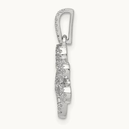 Paw Print Pendant, 0.25 ct tw Lab-Grown Diamond